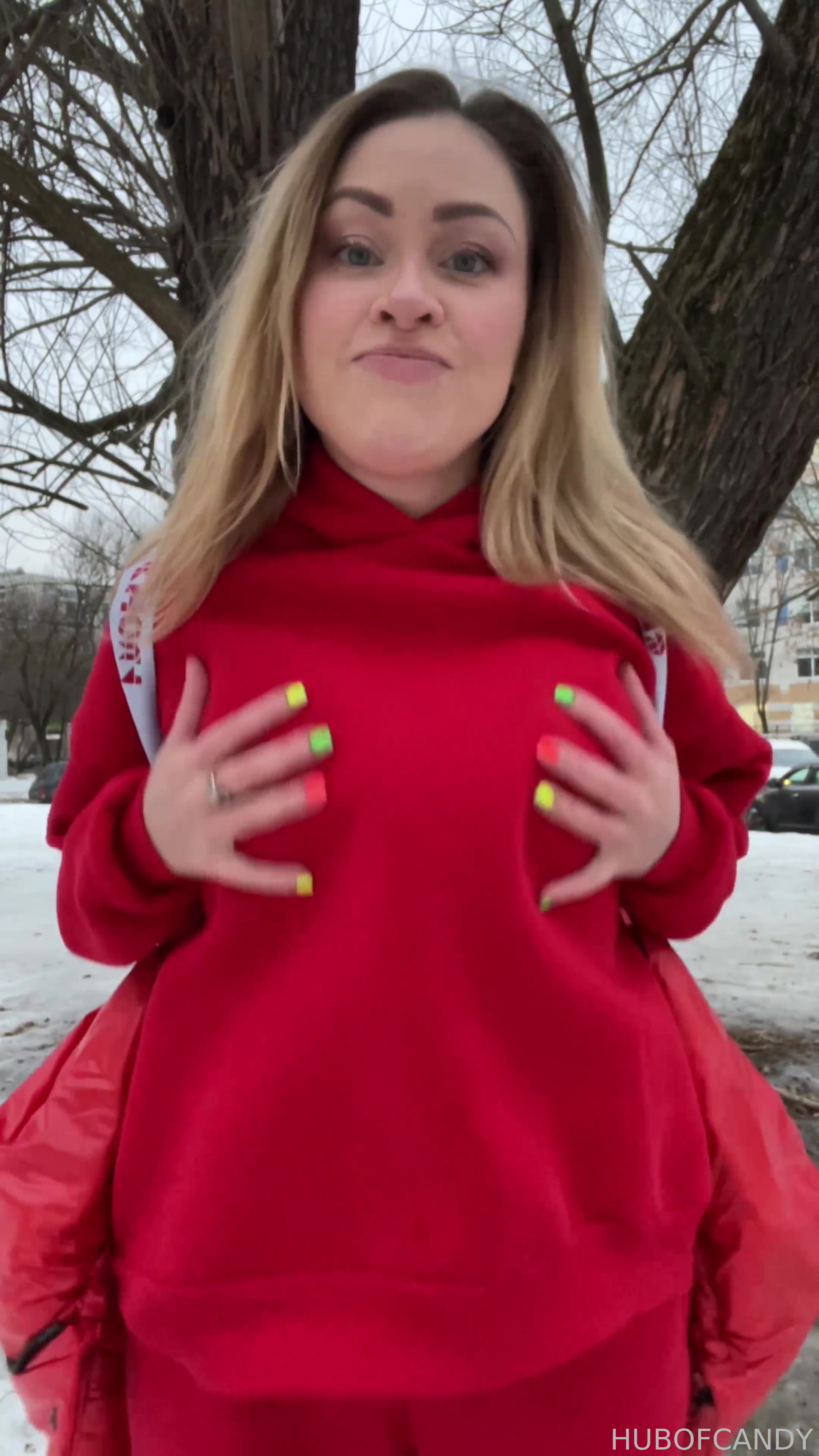 Some Frozen Boobs Special For U #Fyp #Outdoor #Flashing #Public