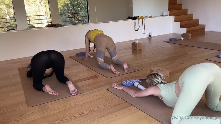 Three Girl Yoga Fuck