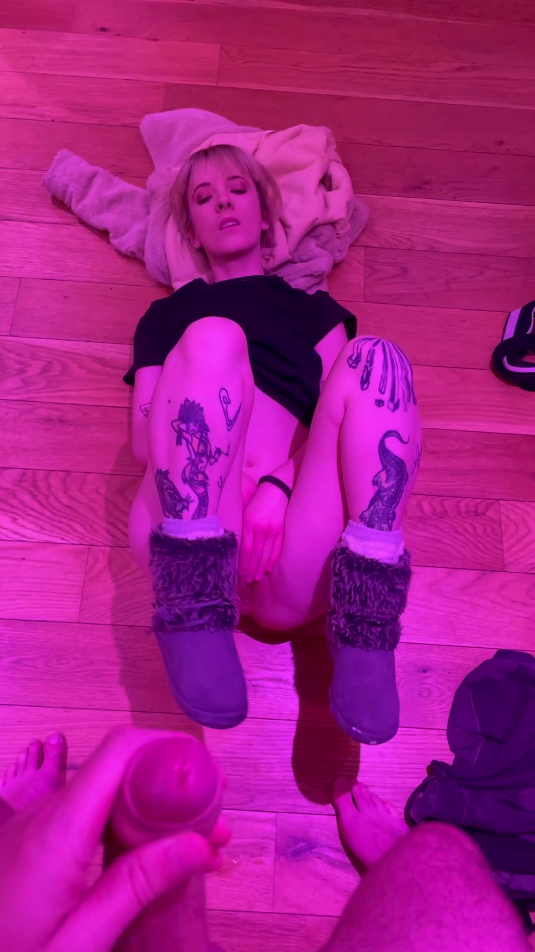 He Showered My Whole Body With Cum While I Played With Myself