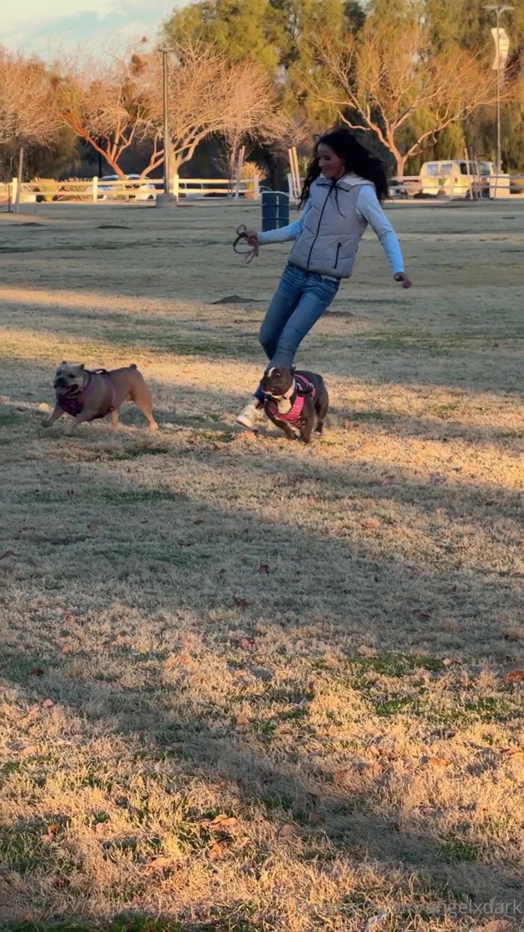 So On My Walk With @Jenniferdark, My Dog Decided To Take Her Sister And Me Out 4/4