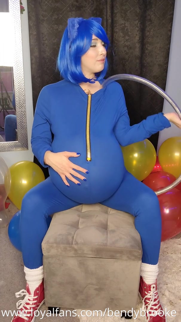 Sonic Cosplay Belly Inflation Full