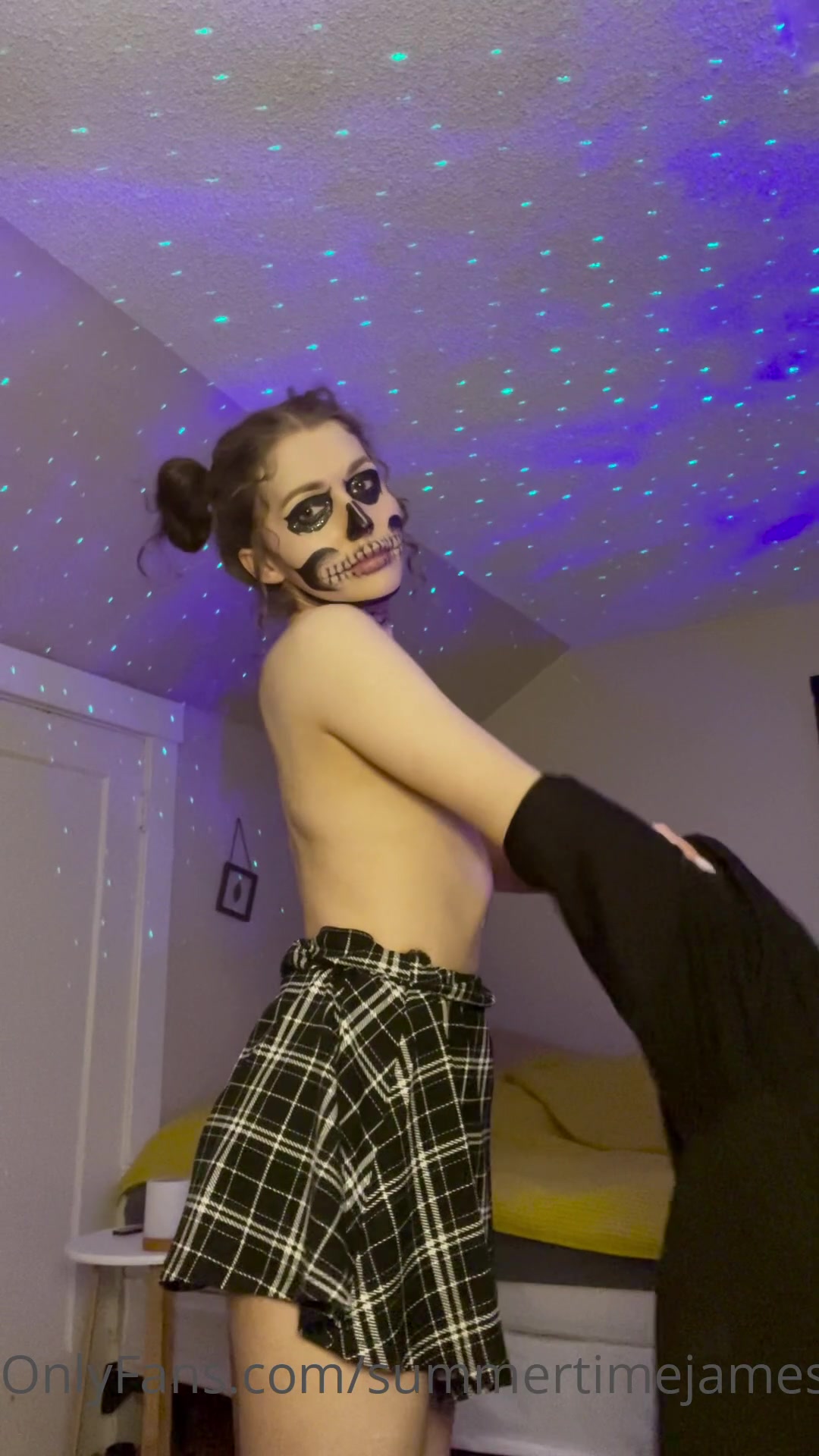 Changing Into Pajamas After A Holloween Party
