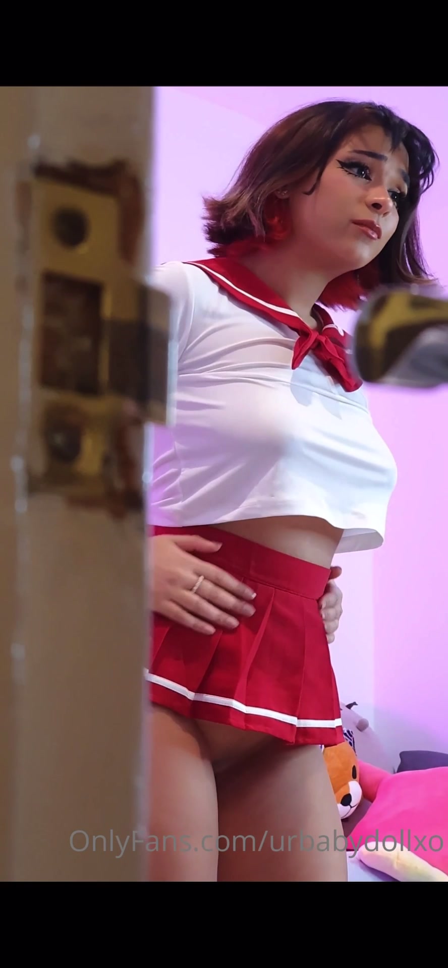 Slutty Red Schoolgirl Costume