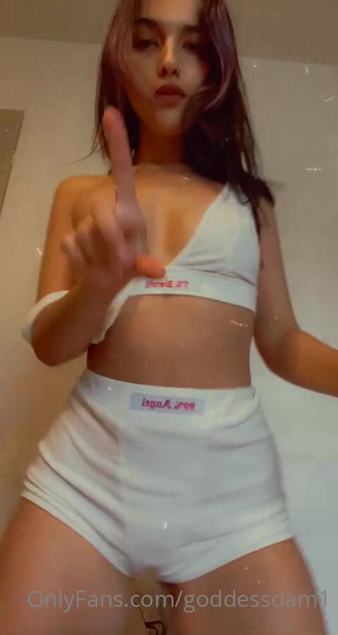 White Latex Tit Flash